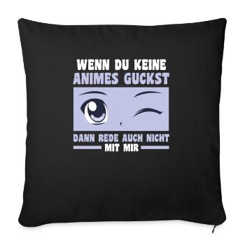 Anime - Sofakissenbezug 45 x 45 cm - Schwarz - Vorne