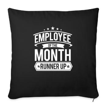 Employee Month - Sofa pillowcase 17,3'' x 17,3'' (45 x 45 cm) - black - Front