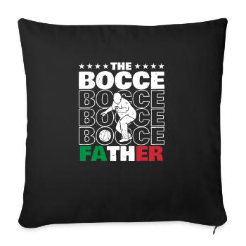 The Bocce Father Gift Father Papa Father's Day - Sofa pillowcase 17,3'' x 17,3'' (45 x 45 cm) - black - Front