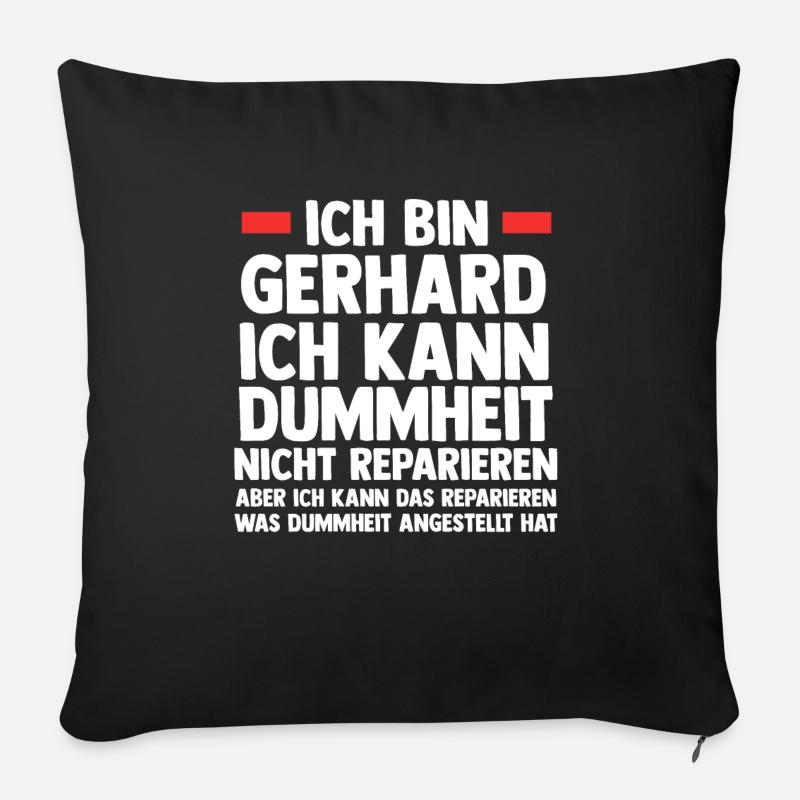 Gerhard - Sofakissenbezug 45 x 45 cm - Schwarz