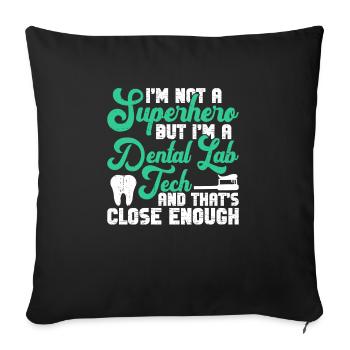Zahntechniker Zahnlabor - Sofa pillowcase 17,3'' x 17,3'' (45 x 45 cm) - black - Front