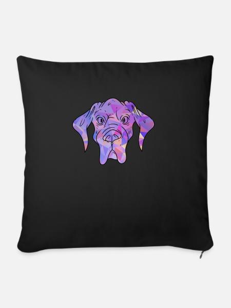 Dänische Dogge - Sofakissenbezug 45 x 45 cm - Schwarz