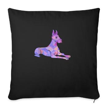 Great Dane - Sofa pillowcase 17,3'' x 17,3'' (45 x 45 cm) - black - Front