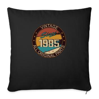 38th birthday man woman 1985 decoration - Sofa pillowcase 17,3'' x 17,3'' (45 x 45 cm) - black - Front