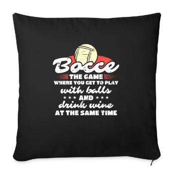 Bocce Shirt Gift Boccia Player - Sofa pillowcase 17,3'' x 17,3'' (45 x 45 cm) - black - Front