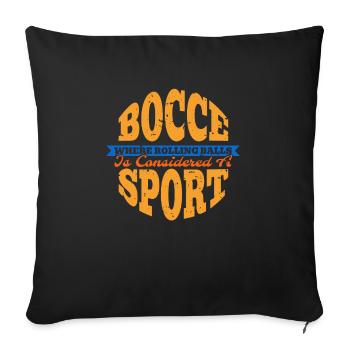 Bocce Shirt Gift Boccia Player - Sofa pillowcase 17,3'' x 17,3'' (45 x 45 cm) - black - Front