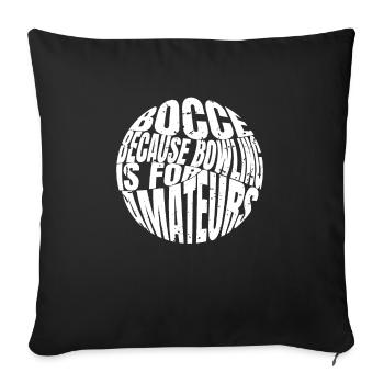 Cadeau de chemise de pétanque - Housse de coussin décorative 45 x 45 cm - noir - Devant