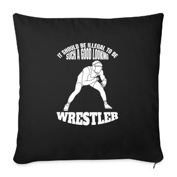 Wrestler Wrestling Wrestling Wrestler Gift - Sofa pillowcase 17,3'' x 17,3'' (45 x 45 cm) - black - Front