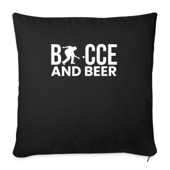 Bocce Shirt Gift Boccia Player - Sofa pillowcase 17,3'' x 17,3'' (45 x 45 cm) - black - Front