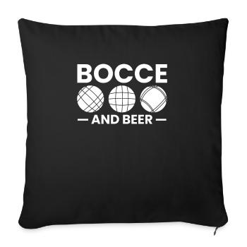 Bocce Shirt Gift Boccia Player - Sofa pillowcase 17,3'' x 17,3'' (45 x 45 cm) - black - Front