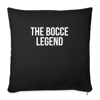 Le cadeau de la chemise de légende de pétanque - Housse de coussin décorative 45 x 45 cm - noir - Devant