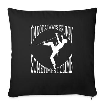 Climbers Climbing Mountain Climbing Mountaineering Mountain - Sofa pillowcase 17,3'' x 17,3'' (45 x 45 cm) - black - Front