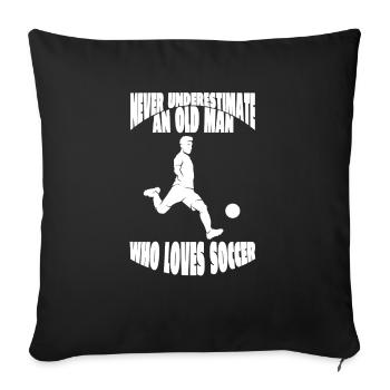 Joueur de football Équipe de football Conception de football - Housse de coussin décorative 45 x 45 cm - noir - Devant