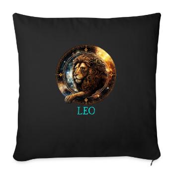 Embrassez votre identité Lion: Leo Pride Zodiac - Housse de coussin décorative 45 x 45 cm - noir - Devant