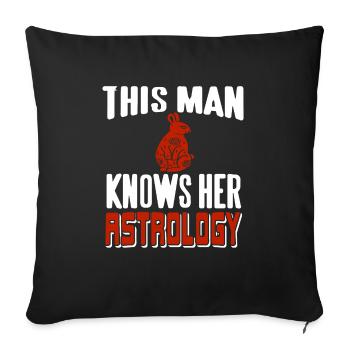 Cet homme connaît son astrologue drôle d’astrologie - Housse de coussin décorative 45 x 45 cm - noir - Devant