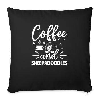 Sheepadoodle Doodle Dog - Sofa pillowcase 17,3'' x 17,3'' (45 x 45 cm) - black - Front
