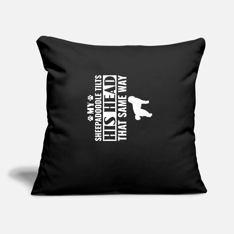 Sheepadoodle Doodle Chien Housse de coussin décorative 45 x 45 cm
