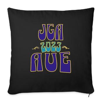 Aue JGA Junggesellenabschied 2023 für Fans - Sofakissenbezug 45 x 45 cm - Schwarz - Vorne