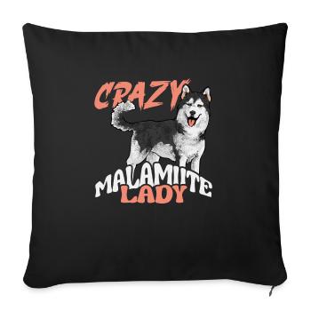 Alaskan Malamute Hund - Sofakissenbezug 45 x 45 cm - Schwarz - Vorne