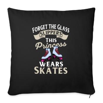 Inline Skater - Sofakissenbezug 45 x 45 cm - Schwarz - Vorne