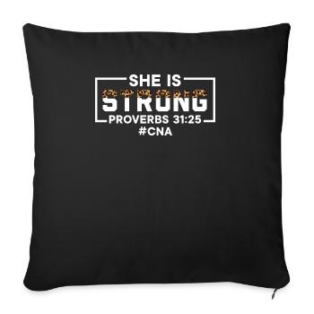 Infirmière auxiliaire certifiée Travailleuse médicale de l’AIIC - Housse de coussin décorative 45 x 45 cm - noir - Devant