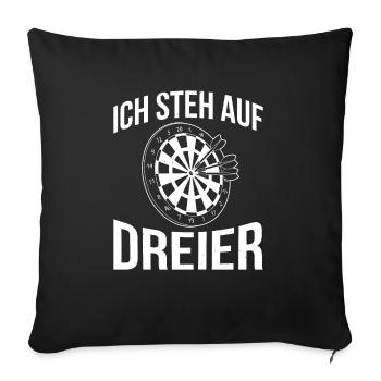 Ich Steh Auf Dreier - Sofakissenbezug 45 x 45 cm - Schwarz - Vorne