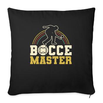 Bocce Master Shirt Gift Boccia Player - Sofa pillowcase 17,3'' x 17,3'' (45 x 45 cm) - black - Front