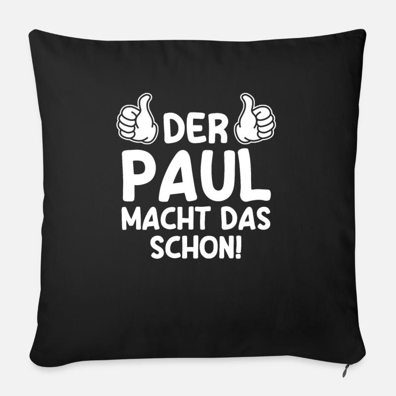 Paul - Sofakissenbezug 45 x 45 cm - Schwarz
