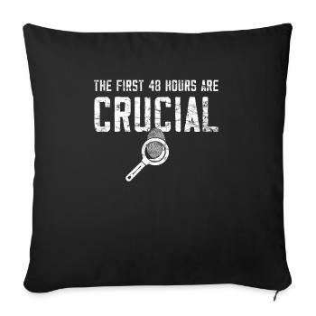 Criminologie - Criminalistique - Housse de coussin décorative 45 x 45 cm - noir - Devant