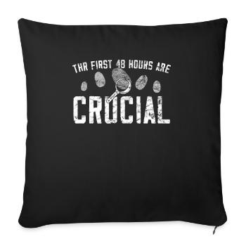 Criminologie - Criminalistique - Housse de coussin décorative 45 x 45 cm - noir - Devant