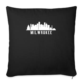 Horizon de Milwaukee - Housse de coussin décorative 45 x 45 cm - noir - Devant