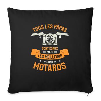 Tous Les Papas Sont Égaux Mais Les Meilleurs Sont - Housse de coussin décorative 45 x 45 cm - noir - Devant