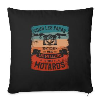 Tous Les Papas Sont Égaux Mais Les Meilleurs Sont - Housse de coussin décorative 45 x 45 cm - noir - Devant