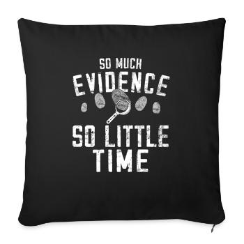 Criminologue - Sciences médico-légales - Housse de coussin décorative 45 x 45 cm - noir - Devant