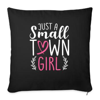 Just A Small Town Girl Village Little City Life - Sofa pillowcase 17,3'' x 17,3'' (45 x 45 cm) - black - Front