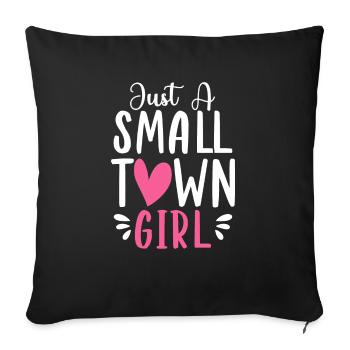 Just A Small Town Girl Village Little City Life - Sofa pillowcase 17,3'' x 17,3'' (45 x 45 cm) - black - Front