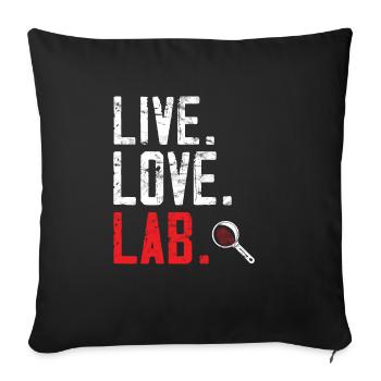 Criminalistique - Criminologie judiciaire - Housse de coussin décorative 45 x 45 cm - noir - Devant