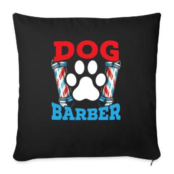 Dog Barber Pet Groomer Pet Salon Fur Artist - Housse de coussin décorative 45 x 45 cm - noir - Devant
