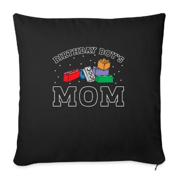 Mère du garçon d’anniversaire Bauklötze - Housse de coussin décorative 45 x 45 cm - noir - Devant