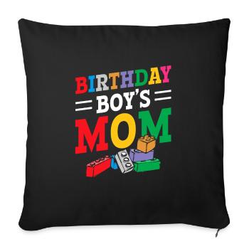 Mère du garçon d’anniversaire Bauklötze - Housse de coussin décorative 45 x 45 cm - noir - Devant