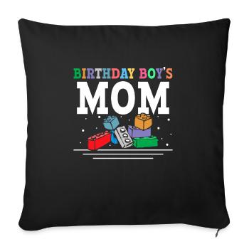 Mère du garçon d’anniversaire Bauklötze - Housse de coussin décorative 45 x 45 cm - noir - Devant