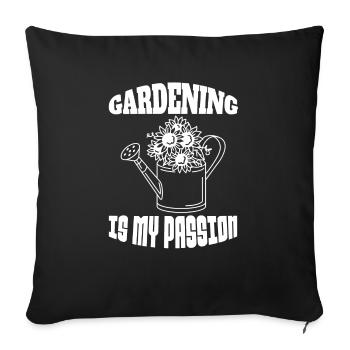 Jardinier amateur Jardinier Cadeau Jardin de verger - Housse de coussin décorative 45 x 45 cm - noir - Devant