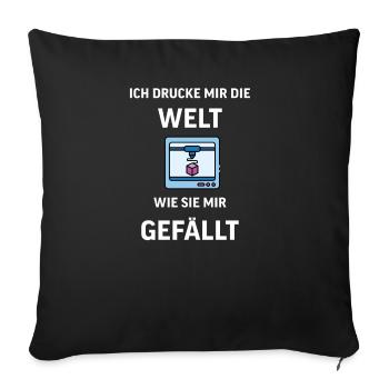 3D Druck Printing CAD PLA Filament 3d drucken - Sofakissenbezug 45 x 45 cm - Schwarz - Vorne