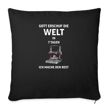 3D Druck Printing CAD PLA Filament 3d drucken - Sofakissenbezug 45 x 45 cm - Schwarz - Vorne