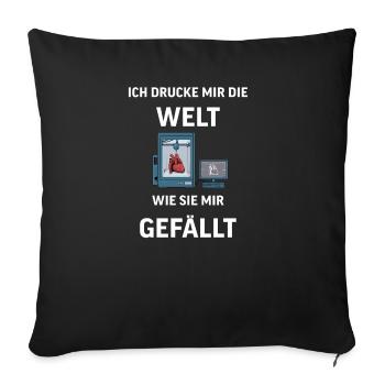 3D Druck Printing CAD PLA Filament 3d drucken - Sofakissenbezug 45 x 45 cm - Schwarz - Vorne