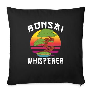 Bonsaï Whisperer Bonsaï Arbre - Housse de coussin décorative 45 x 45 cm - noir - Devant