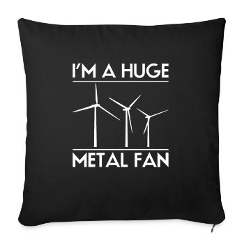 In A Huge Metal Fan Shirt Gift Pinwheels - Sofa pillowcase 17,3'' x 17,3'' (45 x 45 cm) - black - Front