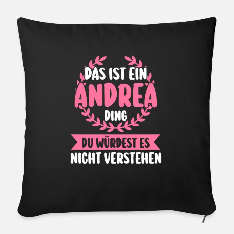 Andrea - Sofakissenbezug 45 x 45 cm - Schwarz