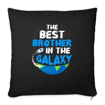 Le meilleur frère de la galaxie Ami de la famille - Housse de coussin décorative 45 x 45 cm - noir - Devant
