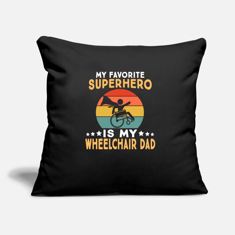Mein Lieblingssuperheld Rollstuhlfahrer Handicap Sofakissenbezug 45 x 45 cm